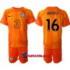 Virallinen Fanipaita + Shortsit Maalivahdin Chelsea MENDY 16 2022-23 Oranssi - Lasten